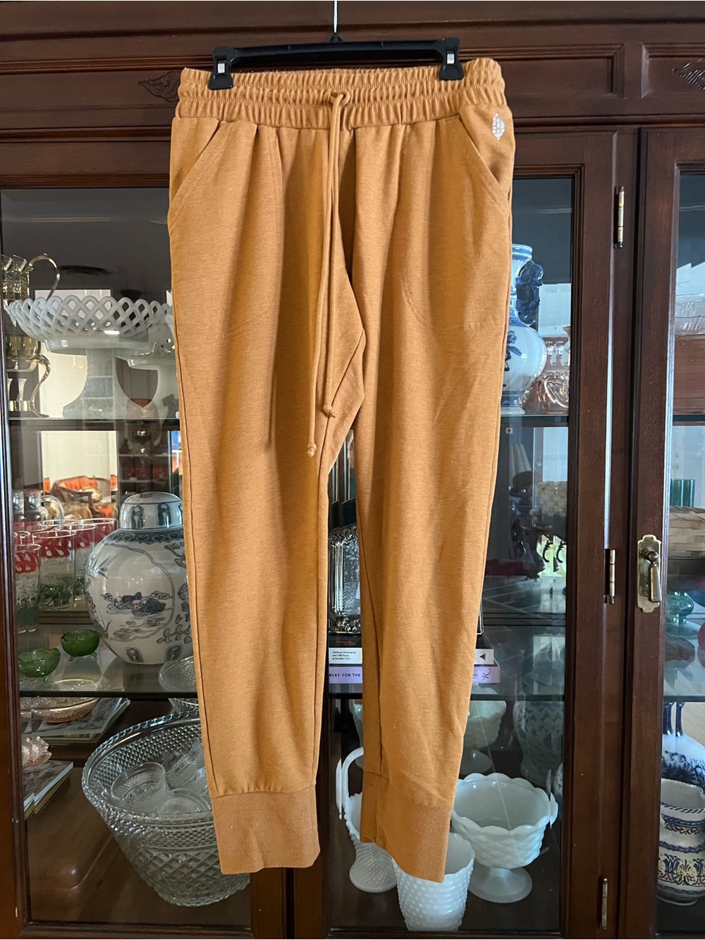 Free People Movement camel color joggers with drawstring waist size L